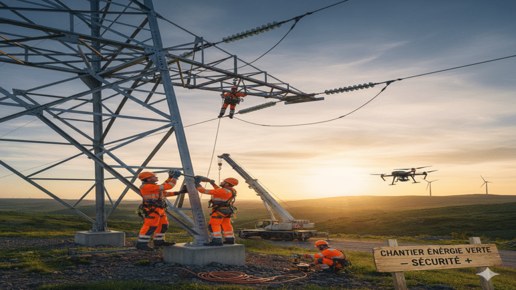 Structure Métallique des Pylônes Électriques